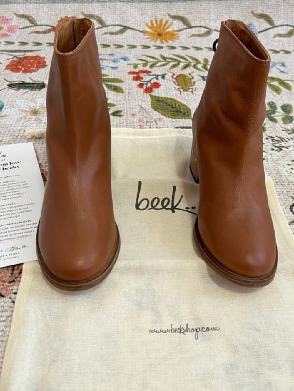 New In Box Anthropologie Beek Pheasant Leather Boots - Picture 5 of 16